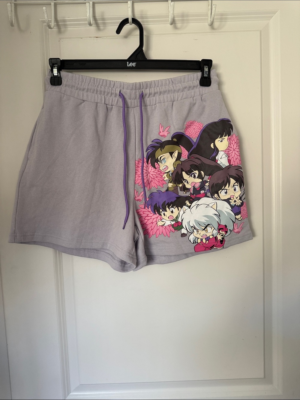 lnuyasha Anime Graphic Lounge Shorts with Drawstring